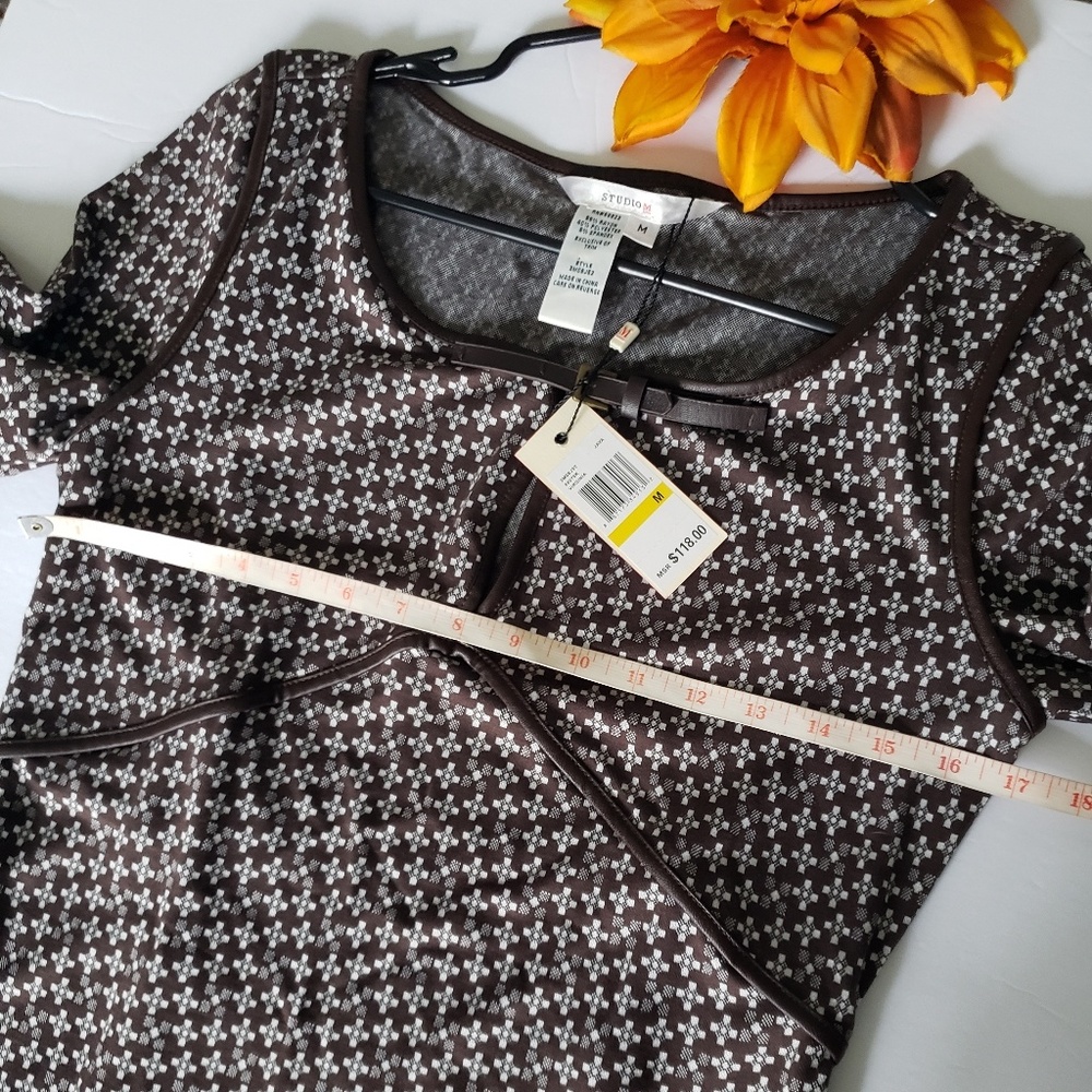 NWT🌼STUDIO M DRESS 🤎 - Picture 6 of 9